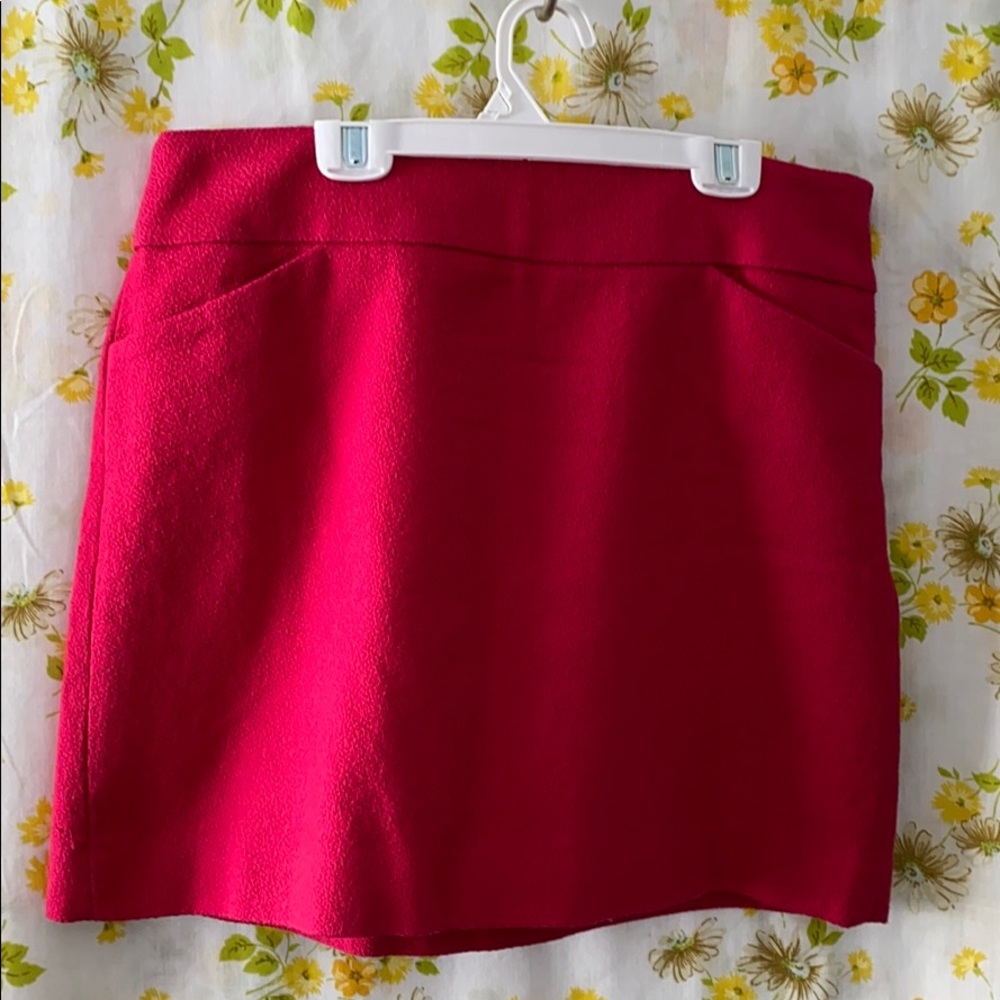 Hot pink mini skirt